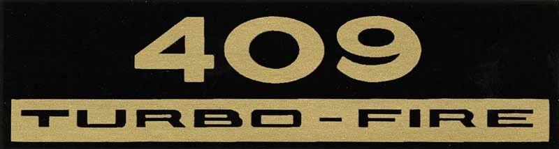 409 TURBO-FIRE BLACK AND GOLD DECAL - Image 1 of 1