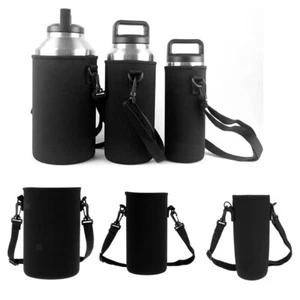 Insulated Neoprene Water Bottle Holder Bag Case Pouch Cover Adjustable - Picture 1 of 10