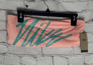 Nike Women's Bandeau Tube Swim Top Strapless Front Logo , Peach Pink Large NWT - Picture 1 of 8