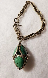 Crown Trifari Faux Jade Bracelet Circa 1964 - Picture 1 of 3