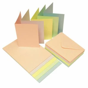 50 TARJETAS BLANCAS TAMAÑO PASTEL TAMAÑO C6 225gsm y SOBRES 100gsm TARJETA FABRICACIÓN ARTESANÍA 279 - Imagen 1 de 4