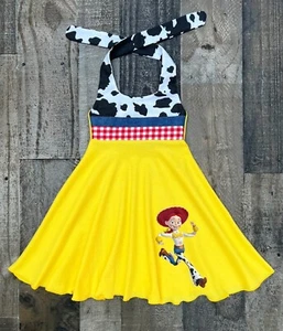 Toy Story Jessie Cow Print Twirl Dress | Toy Story Girl Clothing - Picture 1 of 1