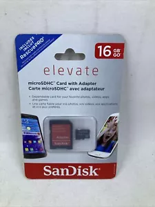 SanDisk Elevate MicroSDHC Card With Adapter 16GB 2pack (Sm) - Picture 1 of 1