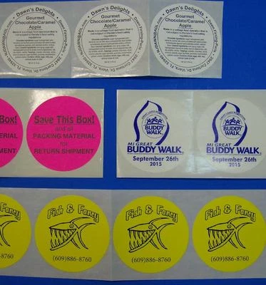 TWIN CITY PRINT SHOP 1000 Custom Printed 3" Round Business Stickers, One Color Roll, Choice of Labels