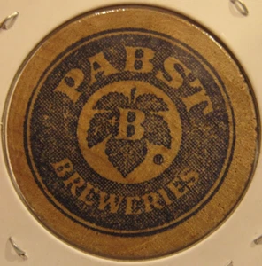 Vintage Pabst Brewery Guest Center Pabst, GA Wooden Nickel - Token Georgia - Bild 1 von 2