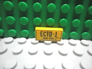 Lego 1 Bright Light Orange 1x2 printed Ghostbusters Tile New York ECTO-1 NEW - Picture 1 of 1