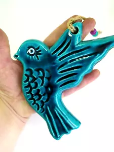 Pájaro Mal de Ojo de Cerámica, Amuleto Grande Turco Hecho a Mano, Dije Colgante de Pared, Nazar - Imagen 1 de 11