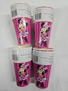 Tazas de papel Minnie Mouse 32 suministros totales para fiestas rosa 9 oz bebidas frías/calientes Disney - Imagen 1 de 7