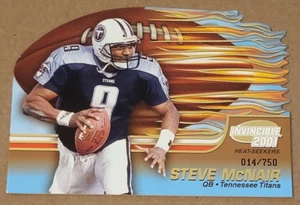 2001 Pacific Invincible Heat-Seekers Steve McNair 014/750 Made Titans - Bild 1 von 2