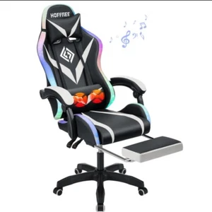 Gaming Chair Massage with Speakers bluetooth Ergonomic Office Chair w/ LED HOT - Picture 1 of 3