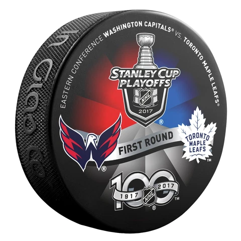 2017 Stanley Cup Playoffs Dueling Puck Washington Capitals / Toronto Maple Leafs Cover