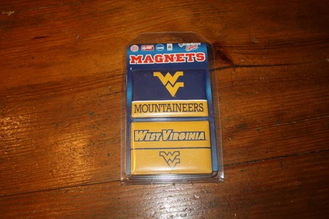 WEST VIRGINIA MOUNTAINEERS 2 PACK OF RECTANGLE MAGNETS 2"X3" OFFICIALLY LICENSED Cover