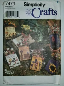 Simplicity 7473 Transfers For Pouches Sewing Pattern UC Sandy Dye Flowers Garden - Picture 1 of 6