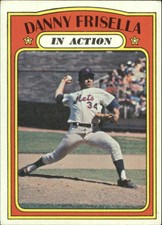 1972 Topps New York Mets Baseball Card #294 Dan Frisella IA - EX