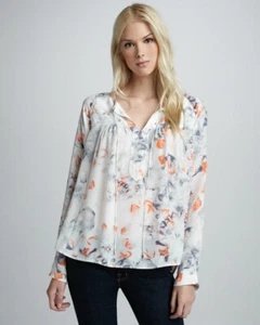 Rebecca Taylor Misty Garden Printed Blouse 0/XS - Picture 1 of 2