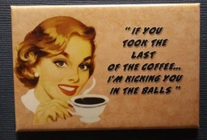 Zingers lustiger Gag Geschenk - Kaffee - Kühlschrankmagnet 2 x 3 Zoll - Bild 1 von 1