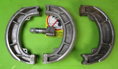1970-1973 KAWASAKI F9 F5 Big Horn Brake Shoes Lot with Brake Actuator Brake Dog - Image 1 of 3