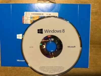 Microsoft Windows 8 64Bit SB/OEM Vollversion mit DVD NEU OVP - Bild 1 von 2