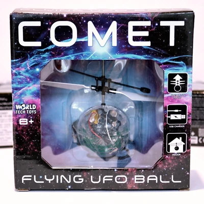 World Tech Toys 'Comet' Flying UFO Ball...Hoovers, LED Lights, USB, Indoor Safe - Image 1 of 3