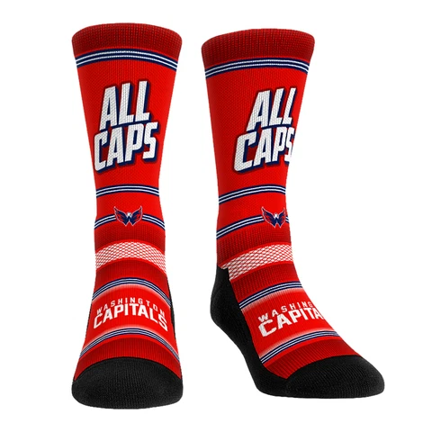 Unisex Rock Em Socks Washington Capitals Team Slogan Crew Socks Cover