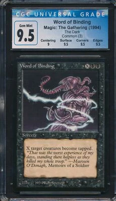 The Dark Word of Binding CGC 9.5 Graded Magic MTG (3020) - Image 1 of 3