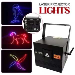App Edit 5W RGB iLDA DMX Animation laser projector For Wedding Party Stage Light - Picture 1 of 16