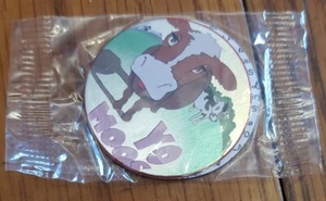 Land O Lakes Pogs 2er Set sieht aus wie Ailen Gesicht & Kühe Yo Moos Neu in Verpackung - Bild 1 von 2