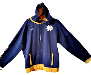 Sudadera con capucha Under Armour para hombre talla L Notre Dame Cold Gaar suelta fútbol americano universitario - Imagen 1 de 11