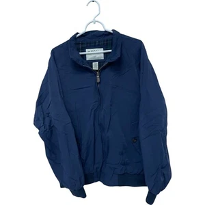 Orvis Weatherbreaker Jacket Mens Size L Navy Blue Full Zip Windbreaker Barn Work - Picture 1 of 7