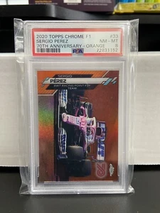 Sergio Perez - 2020 Topps Chrome Formula 1 Orange 70th #33  PSA 8 - Picture 1 of 1