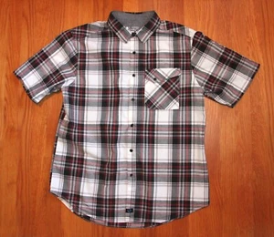 LAPG - L.A. Police Gear Size M Men's Terrain Casual S/S Plaid Camp Shirt - Imagen 1 de 5