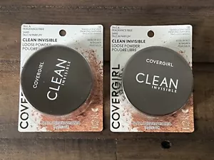 COVERGIRL Clean Invisible Loose Powder - 135 Translucent Deep, LOT OF 2 - Picture 1 of 2