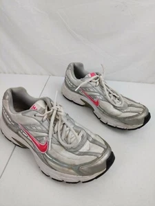 Nike Initiator Womens Running Shoes Sneakers Size 10 White Grey Pink 394053-101 - Picture 1 of 8