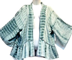 Nuevo FUNKY STUFF tie dye salvia gitana boho TOP CHAQUETA CÁRDIGAN ENCUBRIMIENTO 3X Envío gratuito - Imagen 1 de 5