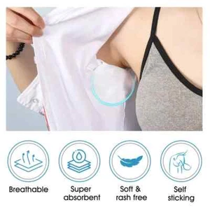 Underarm Sweat Pads Non Woven Breathable Armpit Sweat Pads Absorbing Disposable - Picture 1 of 7