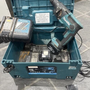 Makita DHR164RFJ SDS hammer Drill 2x 14.4V 3.0Ah Battery Charger Case Kit LXT - Picture 1 of 9