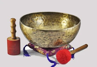 Bols chantants faits à la main de 14 pouces - bol de yoga népalais... - Image 1 of 3