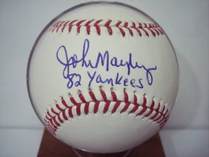 JOHN MAYBERRY "82 YANKEES" SIGNED MLB BASEBALL - Picture 1 of 2