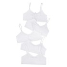 GIRLS CROP BRA TOPS 5 PACK PLAIN WHITE COTTON BACK TO SCHOOL ESSENTIALS NEW