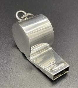 Vintage Sterling Silver Sports Whistle Pendant Blackinton - Picture 1 of 8