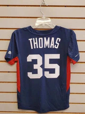 Frank Thomas Chicago White Sox navy blue MLB Majestic fashion jersey youth L NEW Cover