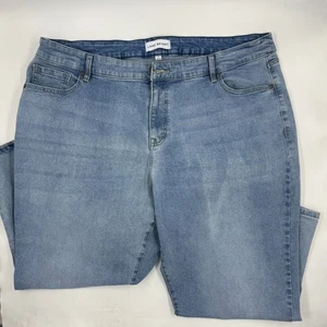 Jeans donna denim Lane Bryant 20 blu misto cotone vestibilità classica pantaloni gamba dritta - Foto 1 di 10