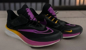 Nike Air Zoom Pegasus 39 FlyEase Men’s 7 Black Purple Yellow Running Shoes - Picture 1 of 15