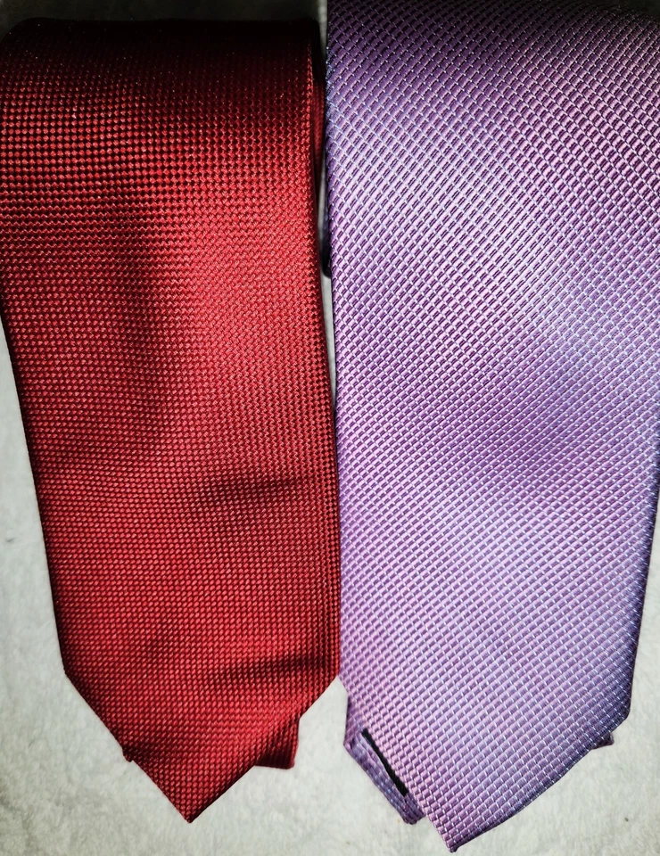 Lote de 2 corbatas Nordstrom para hombre hechas en seda USA Foto 1 de 1