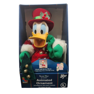 Disney Santa's Best Donald Duck Animated Ornament Holiday Christmas Motion Works - Image 1 of 4