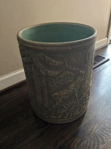 Antique Robinson Ransbottom 1920s era Elk Forest Sand Jar USA - Picture 1 of 8