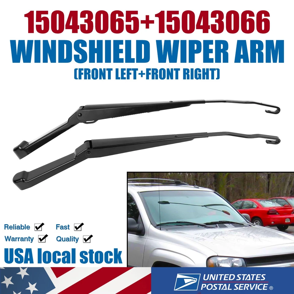 Um par de braços de limpador de para-brisa motorista e passageiro para Chevy GMC Olds S10 Blazer - Imagem 1 de 4