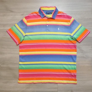 Polo Ralph Lauren Mens Striped Spa Terry Polo Shirt Multicolor Mens XL $138 - Picture 1 of 9