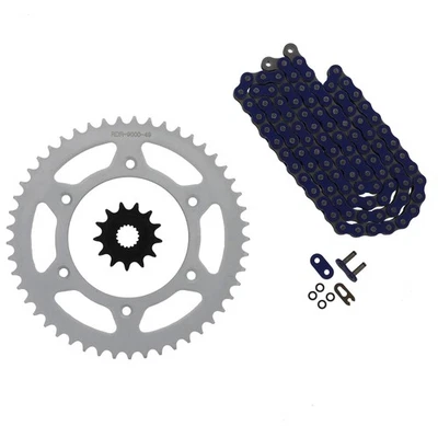 1992-1993 Honda CR250R 250 R Blue O Ring Chain And Sprocket 13/49 112L - Image 1 of 4
