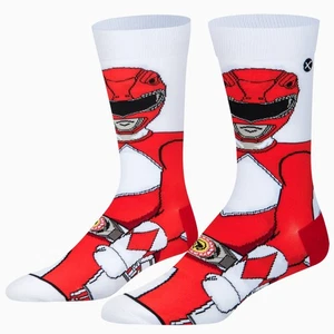 ODD SOX, Divertidos Calcetines Crew, Power Ranger Rojo, Adulto Grande 8-12 - Imagen 1 de 5